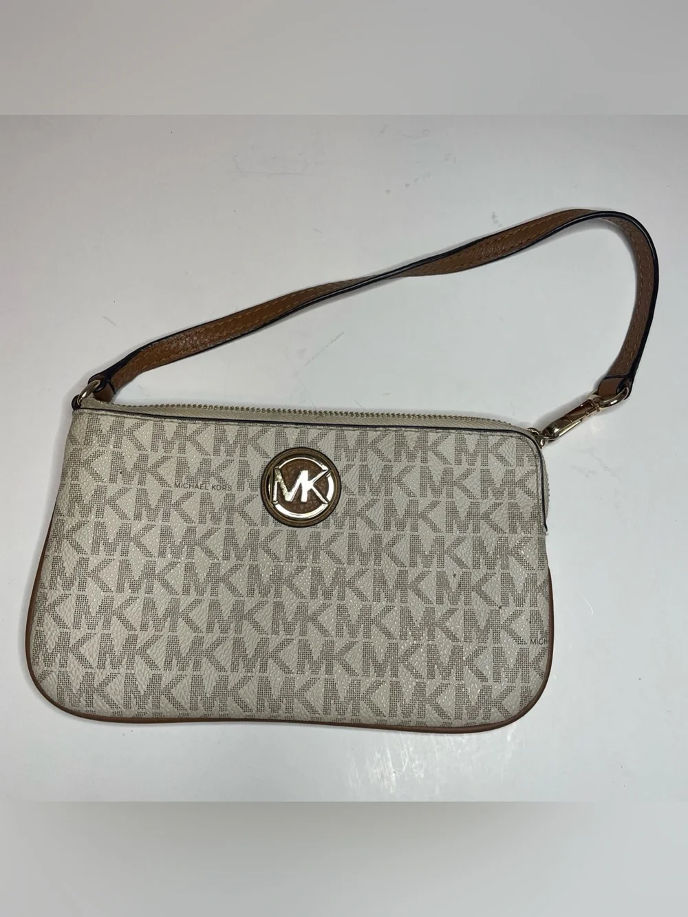 Michael Kors Neutral and Black Signature Wristlet Set of 2
